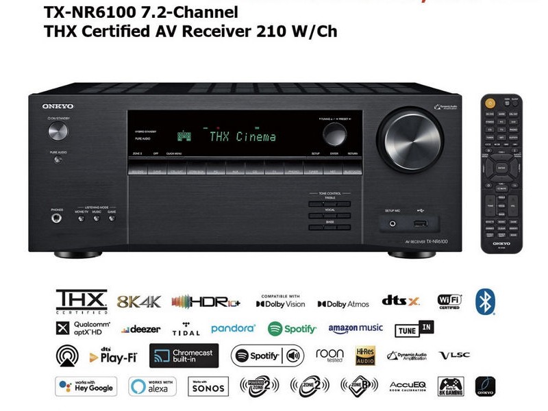 Onkyo TX-NR6100M2, 7.2 namų kino resyveris