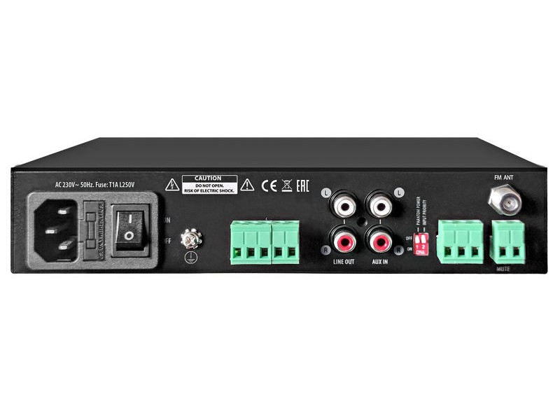 AMC DMPA 240 Light, PA mikšerinis stiprintuvas su integruotu audio media grotuvu
