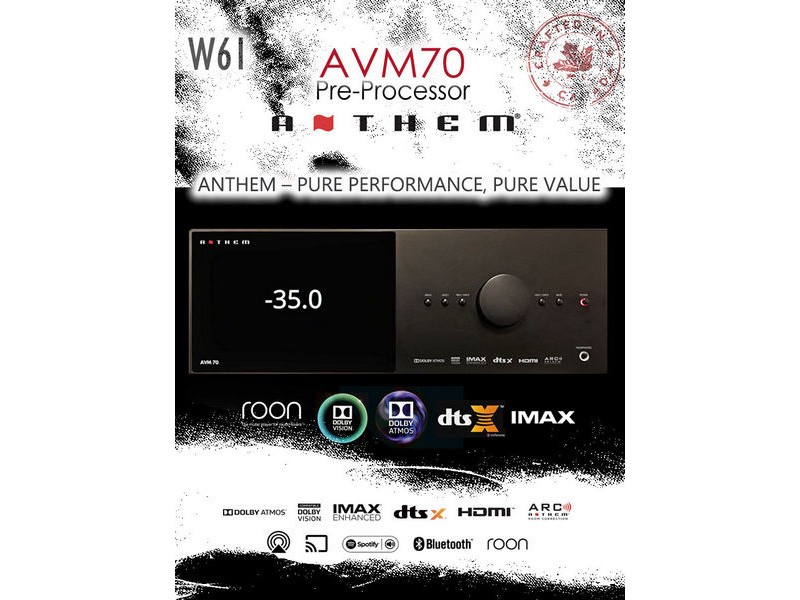Anthem AVM 70 8K, Hi-End 8K namų kino procesorius - pradinis stiprintuvas
