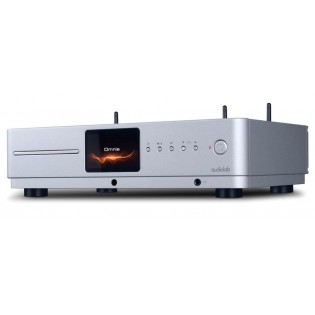 Audiolab Omnia Silver, stereo stiprintuvas su įmontuotu CD ir media grotuvais