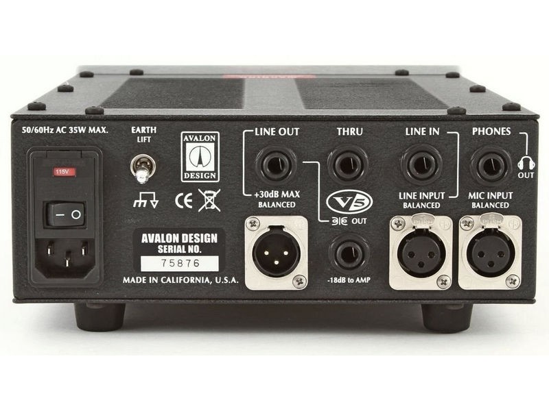 Avalon V5 Silver, mono DI  Box, RE Amp, pradinis stiprintuvas mikrofonui ar instrumentams