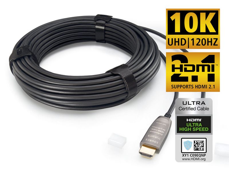 Inakustik High Speed Profi HDMI 2.1 10K LWL Optical Fiber 10m, HDMI kabelis