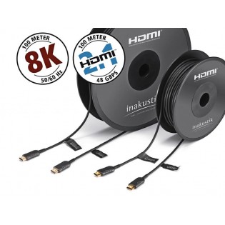 Inakustik High Speed HDMI 2.1 8K Optical Fiber 10m, HDMI kabelis