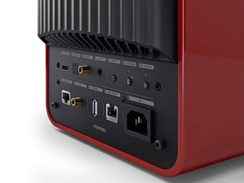 KEF LS-50 Wireless II Crimson Red, aktyvios garso kolonėlės su Wi-Fi, Bluetooth ir DAC