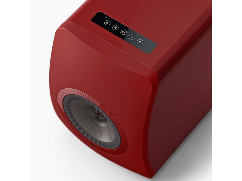 KEF LS-50 Wireless II Crimson Red, aktyvios garso kolonėlės su Wi-Fi, Bluetooth ir DAC