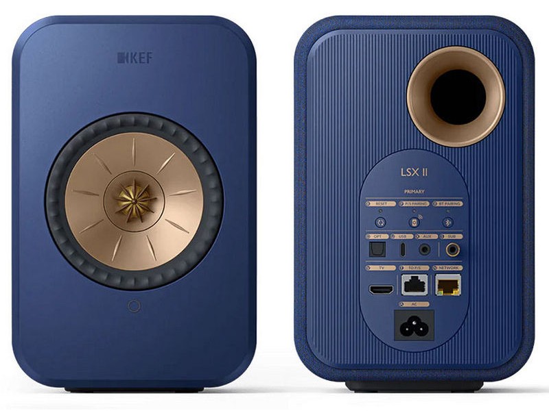KEF LSX II Wireless Cobalt Blue, aktyvios garso kolonėlės su Wi-Fi, Bluetooth ir DAC