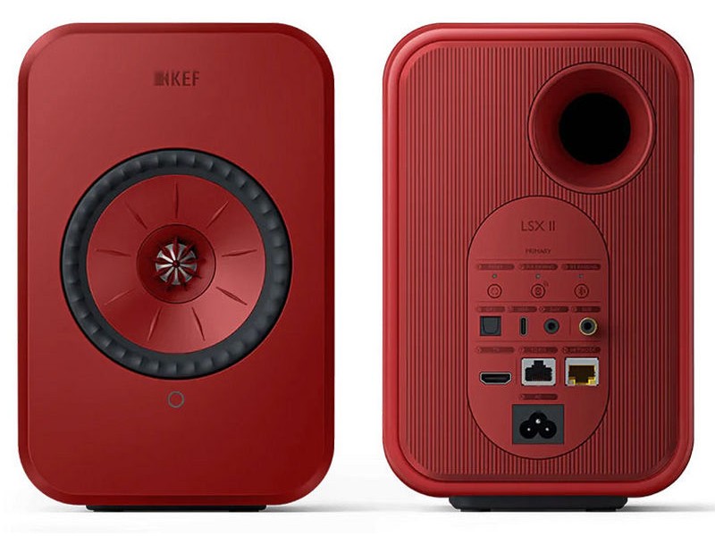 KEF LSX II Wireless Lava Red, aktyvios garso kolonėlės su Wi-Fi, Bluetooth ir DAC