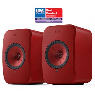 KEF LSX II Wireless Lava Red, aktyvios garso kolonėlės su Wi-Fi, Bluetooth ir DAC