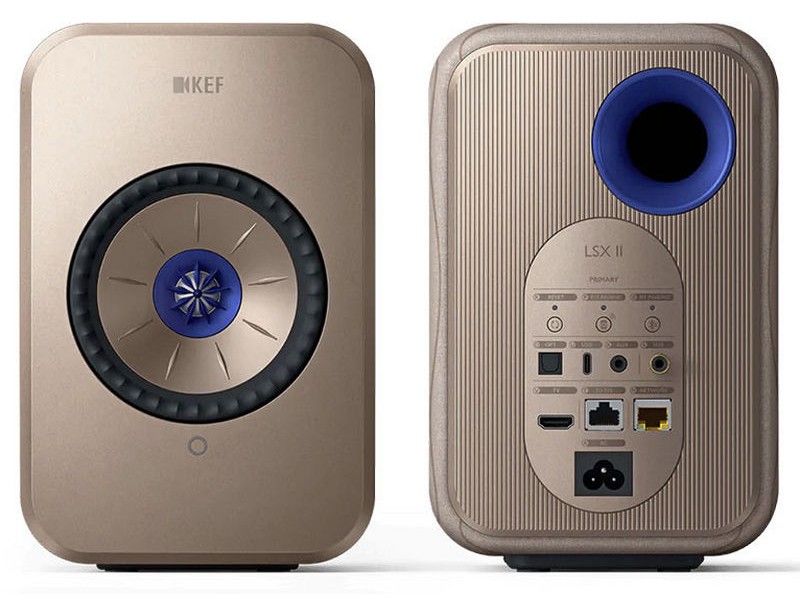 KEF LSX II Wireless Soundwave by Terence Conran, aktyvios garso kolonėlės su Wi-Fi, Bluetooth ir DAC