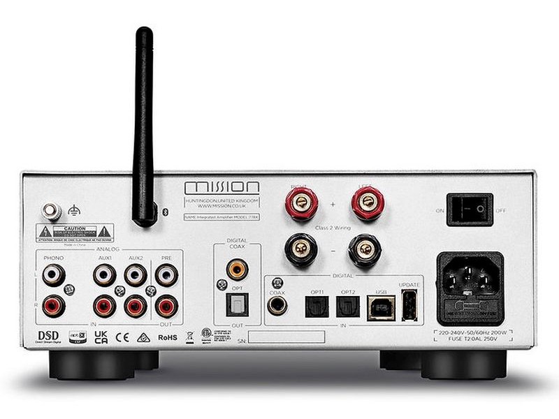 Mission 778X Silver, stereo stiprintuvas su DAC ir Bluetooth