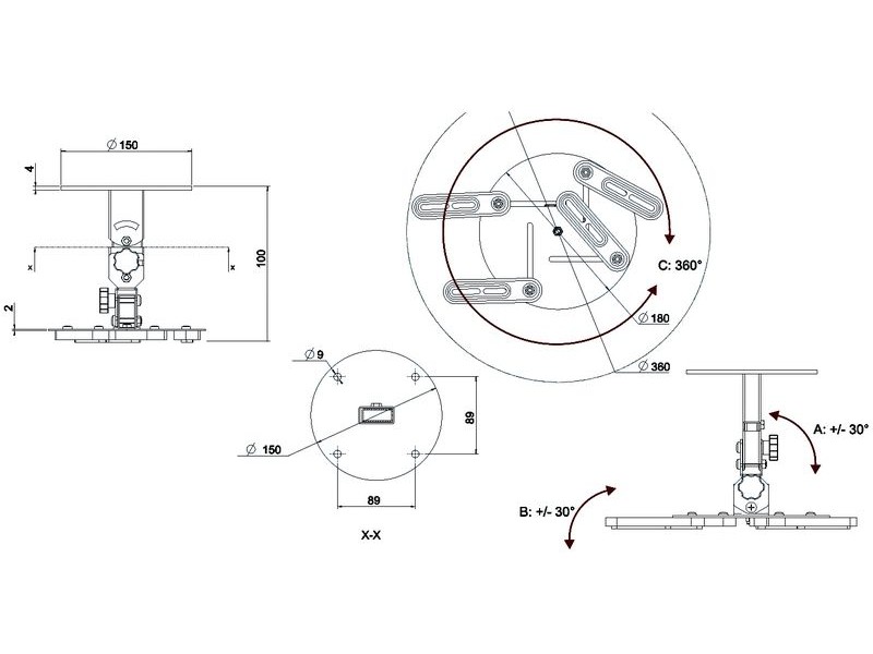 OMB Monoprojector, projektoriaus laikiklis