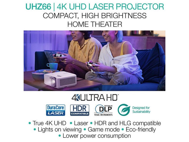 Optoma UHZ66, 4K Ultra HD lazerinis vaizdo projektorius