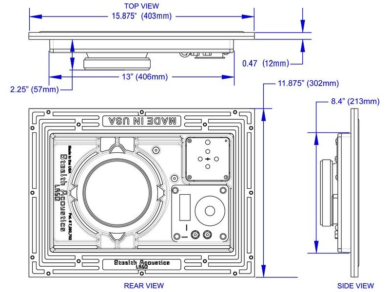 Stealth Acoustics LR6g, įmontuojama nematoma garso kolonėlė