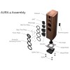 Wharfedale Aura 4 Black Hi-Gloss, garso kolonėlės